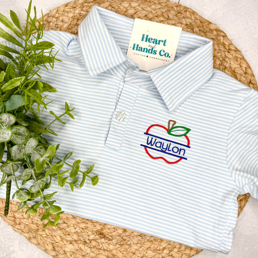 Apple Name Polo VERSION 1 - Back to School IN STOCK