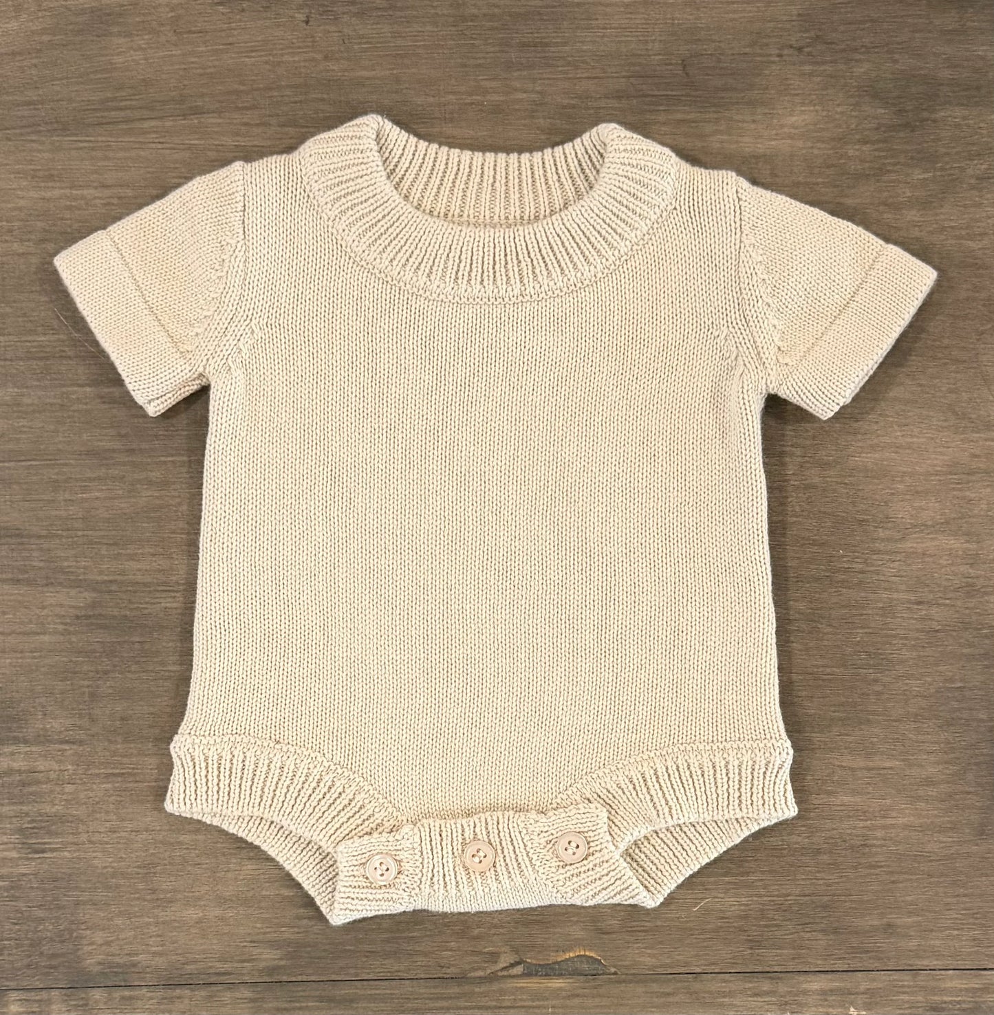 NON-Ruffle Short Sleeve Knit Romper