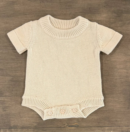 NON-Ruffle Short Sleeve Knit Romper