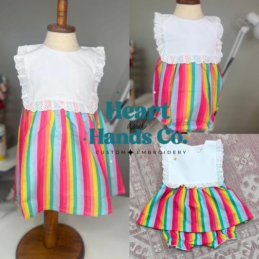 Multicolor Neon Stripe Woven Outfits - PREORDER ETA: MAY