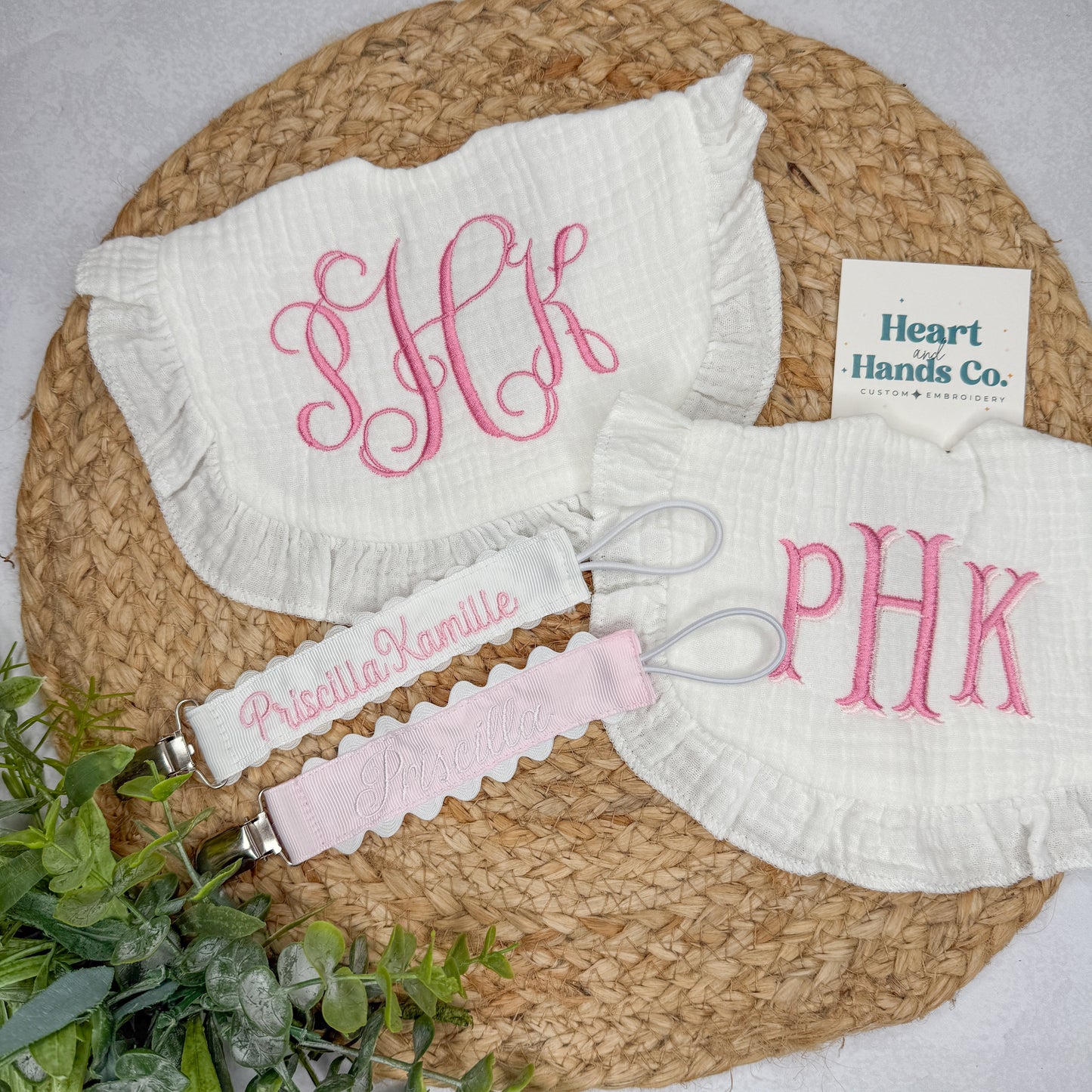 Muslin Ruffle Bibs