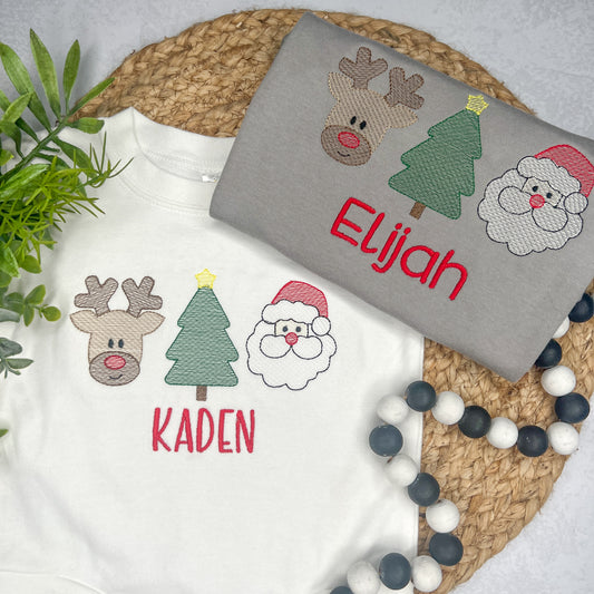 Reindeer, Tree, Santa - Kids