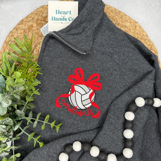 Volleyball Bow School Spirit Pullover/Tee/Sweatshirt