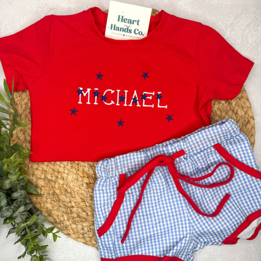 All American Gingham Short Set