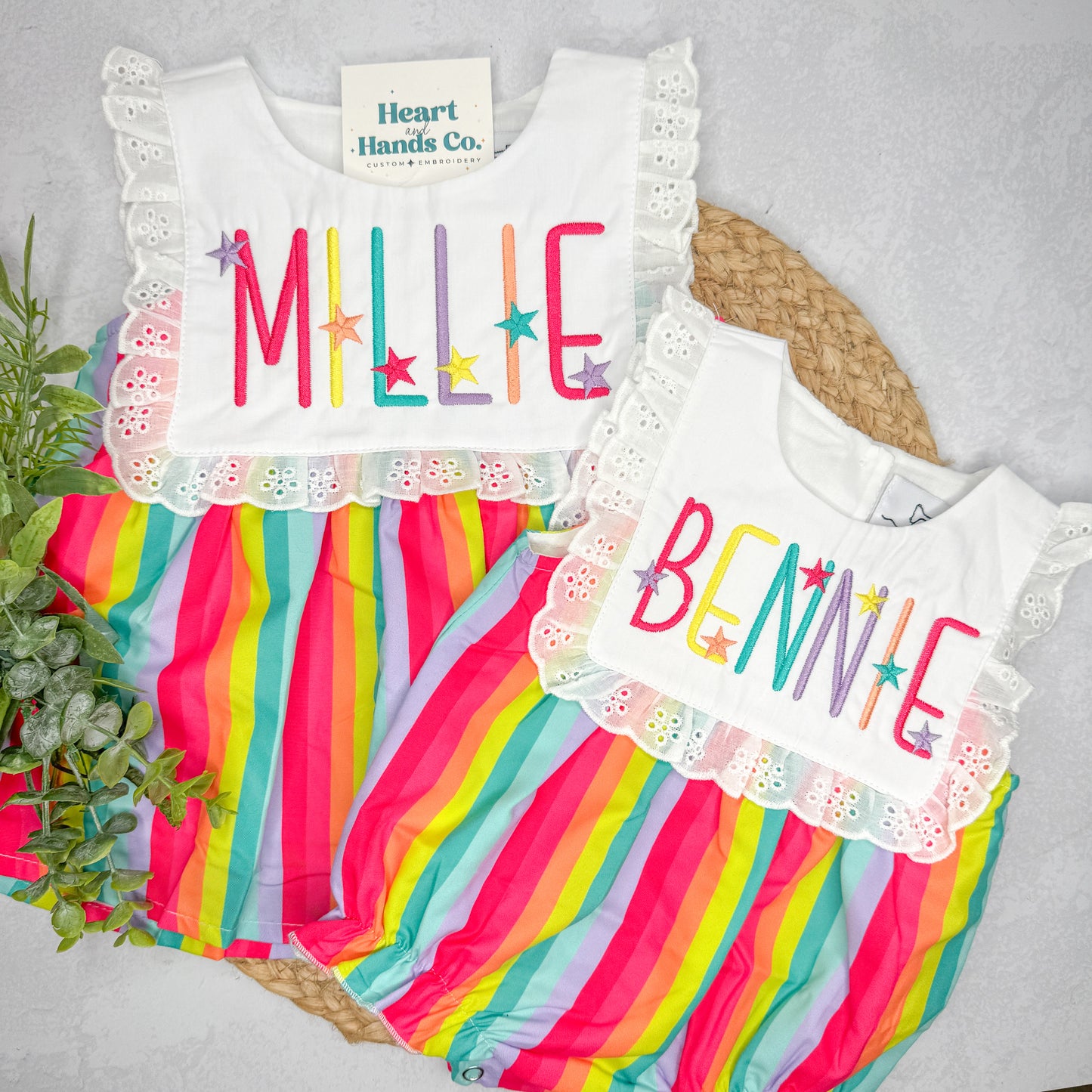 Multicolor Neon Stripe Woven Outfits