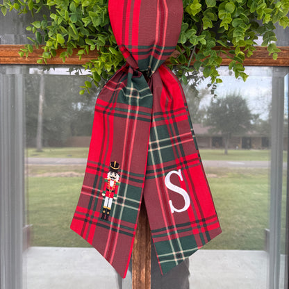 Plaid Wreath Sash
