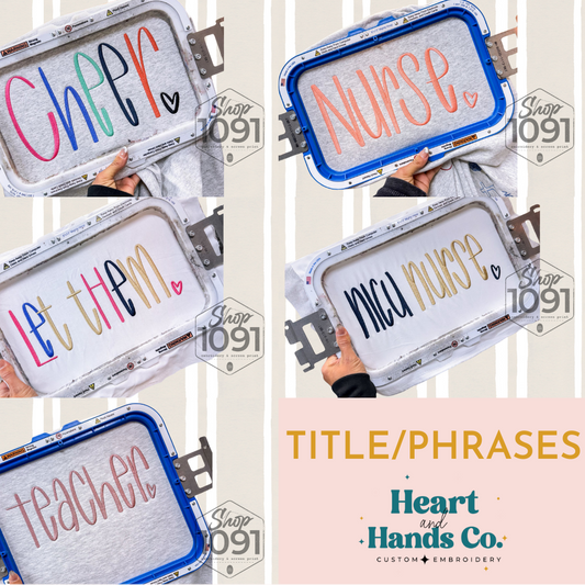 Title/Phrase Sweatshirts