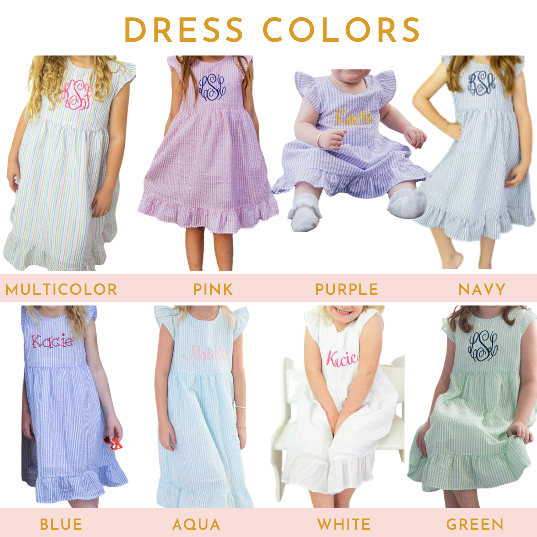 Easter Girl's Seersucker Dress