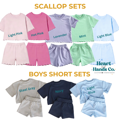 Scallop Short Sets CIJ SALE
