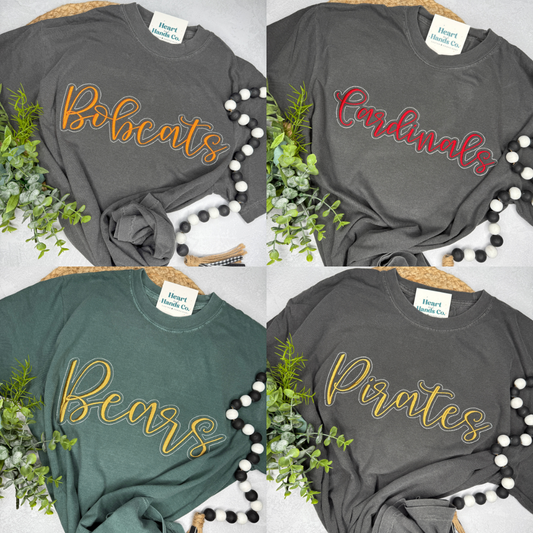 Two Tone Outline Mascot School Spirit T-Shirt/Sweatshirt