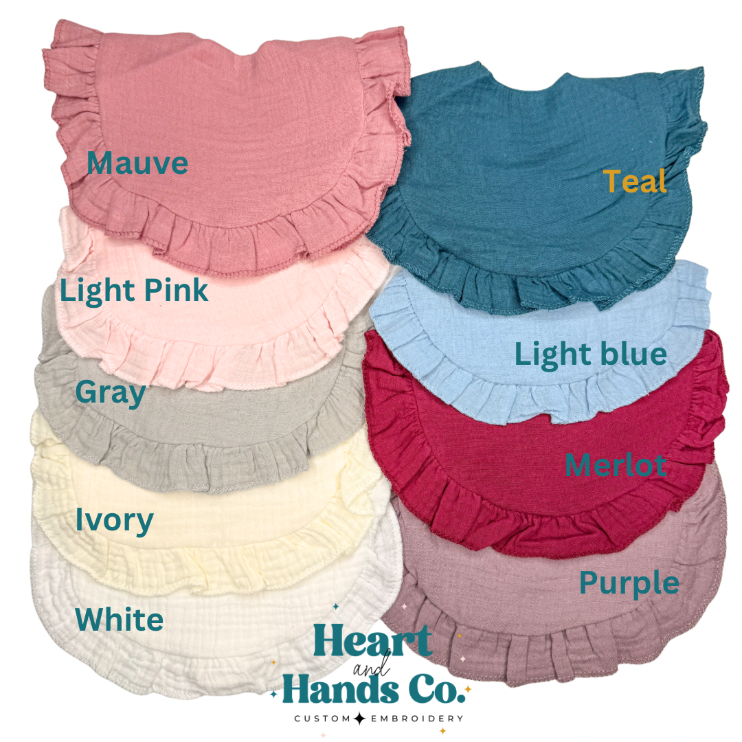 Muslin Ruffle Bibs