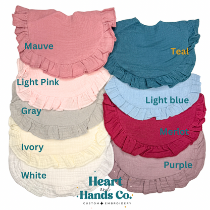 Muslin Ruffle Bibs