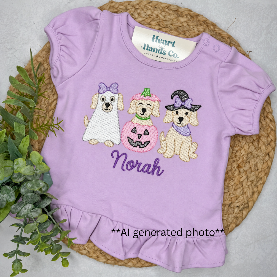 Girl's Dogs Halloween Outfit