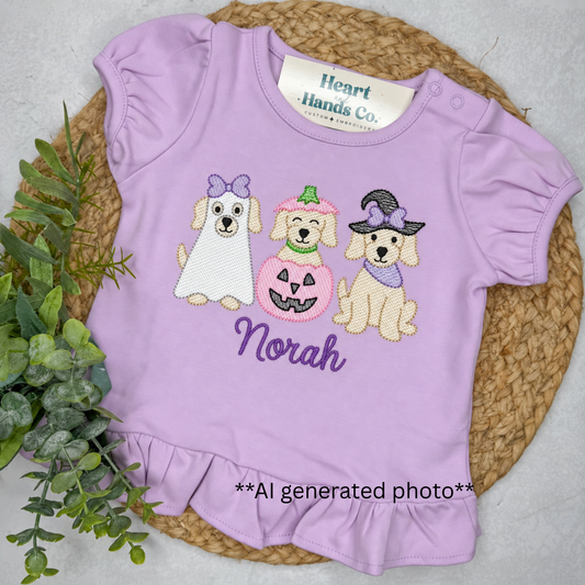 Girl's Dogs Halloween Outfit