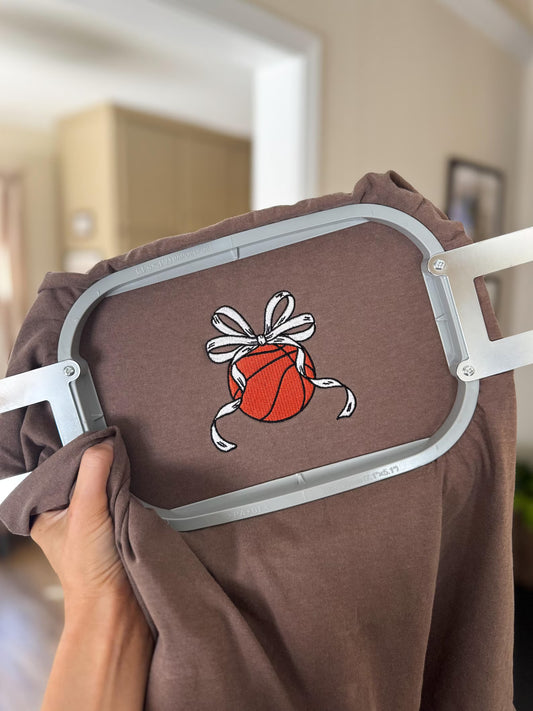 Basketball Bow School Spirit Pullover/Tee/Sweatshirt