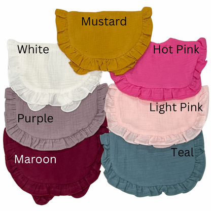 Muslin Ruffle Bibs