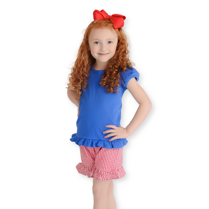 School Spirit Girl's Ruffle Tee